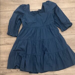 Madewell Navy Blue 3/4 Sleeve Dress- Size 4